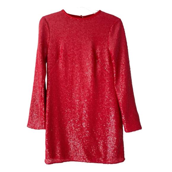 Kate Spade Red Sequin Shift Party Cocktail Evening Dress size 00 - Picture 4 of 11